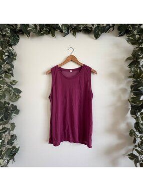 Old Navy Athletic Sleeveless Tie Back Mesh Tank Top Magenta Women’s Sz L